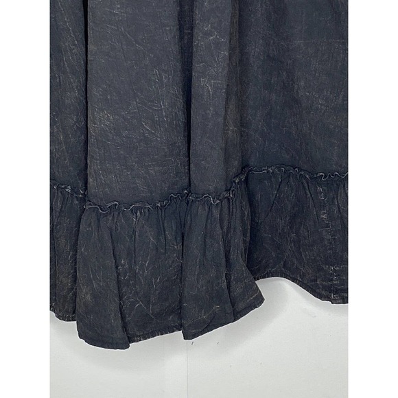 Lacausa Womens Reina Mini Dress Size Medium Ruffle‎ Adjustable Straps Black - Picture 8 of 12